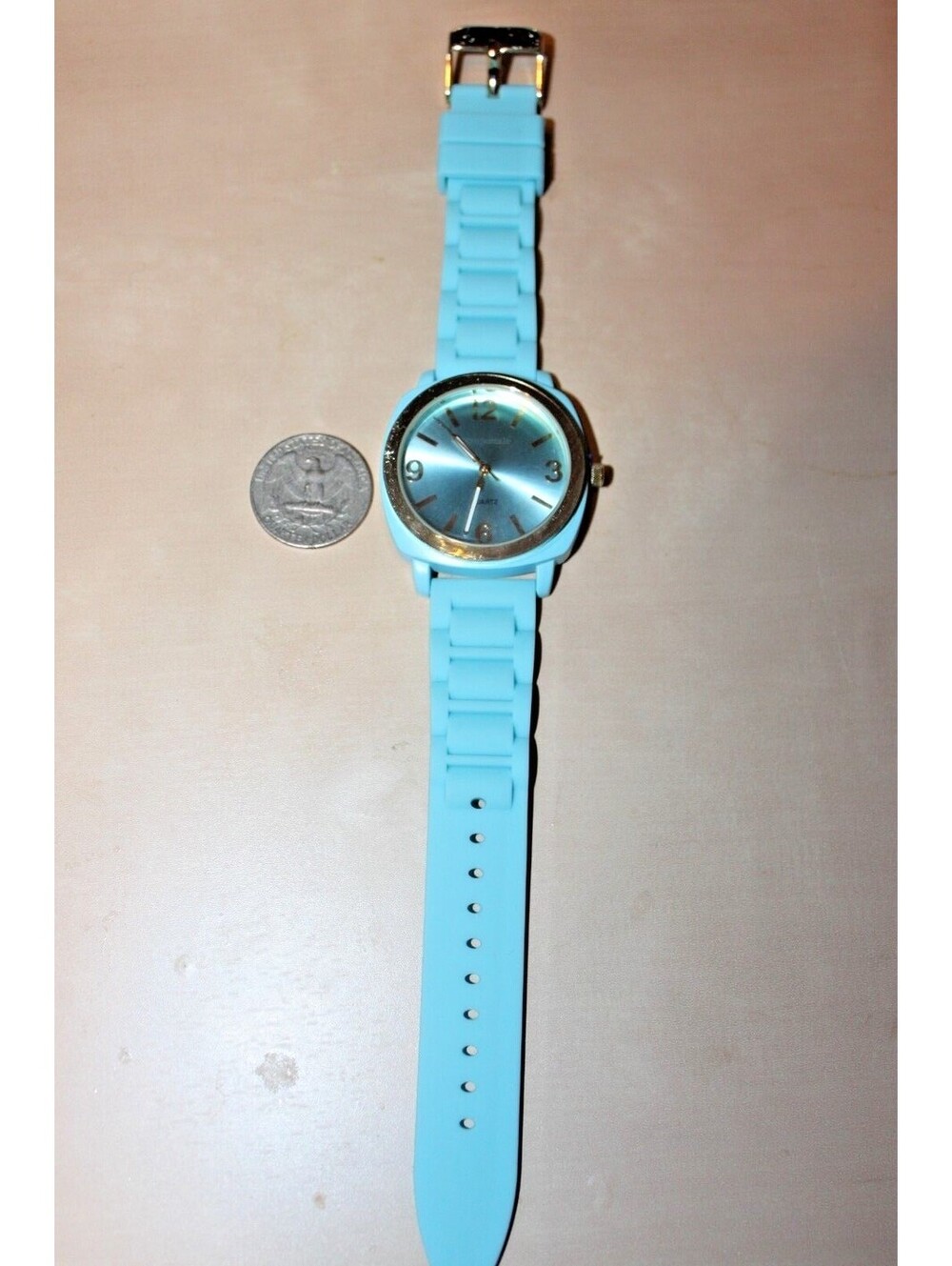 Aeropostale Womens Wrist Light Blue Watch, Stainless Steel (Needs Battery) NEW!